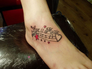 Posted in Foot Tattoos , Music Tattoos | No Comments »