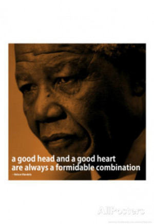 Nelson Mandela Quote iNspire 2 Motivational Poster Masterprint