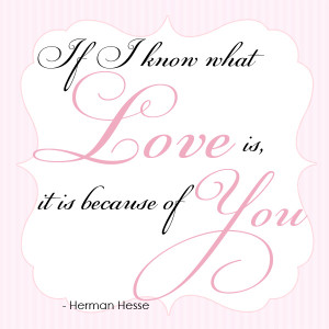 Wedding invitation quote by Hesse