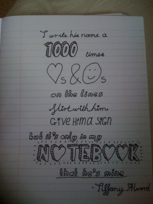 My Notebook by Tiffany Alvord - Lyric Doodle by S7owflake