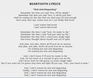 Sick and Disgusting - Beartooth lyrics