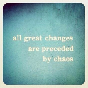 Sometimes we avoid great changes, because we are so familiar and ...