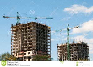 construction-high-rise-buildings-building-crane-sky-background ...