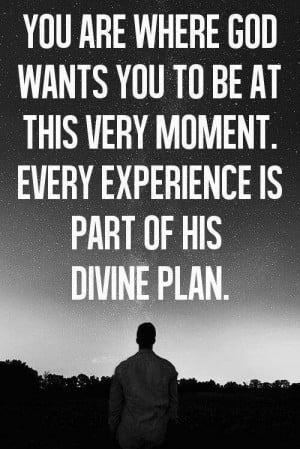 Quote on God's plan for each of us.