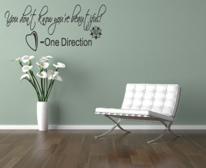 about One Direction Wall Art Lyrics Wall Sticker You Dont Know Your ...