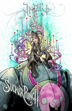 Sucker Punch Amber character poster art by Alex Pardee