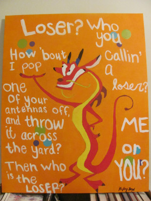 Disney Movie Mulan: Mushu & Quote