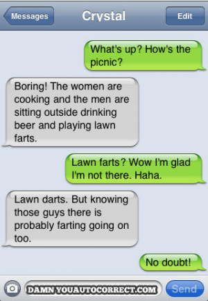 funny auto-correct texts - This Year’s Picnic Stinks