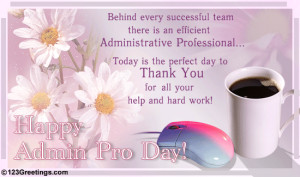 ... Administrative Professionals Day® [Apr 24] » Happy Administrative