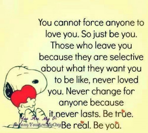 You can't force anyone to love you