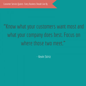 Know what your customers want most and what your company does best ...