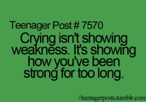 Just being strong for too long!