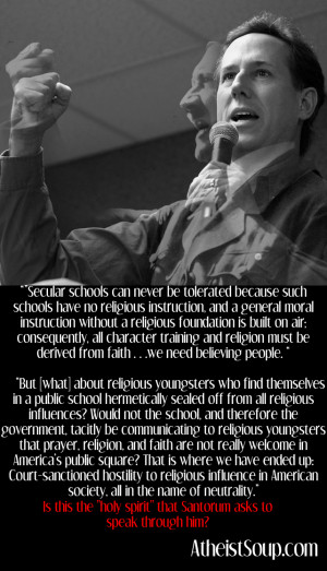 ... Hitler quote “”Secular schools can never be tolerated because such
