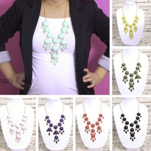 Teardrop Bubble Necklaces only $7.99 Yellow and Turquoise