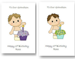 Personalised Baby's 1st Birthda y Card - Son, Daughter, Niece, Nephew ...