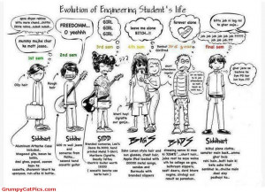 ... Evolution Of Engineering Student's Life Funny Cute Comic Picture