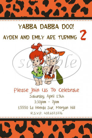 Emma's Custom Order For Pebbles and Bam Bam Party Package