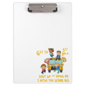 Funny School Bus Driver Back to School Clipboard