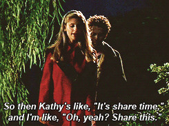 Animated gif from Buffy the Vampire Slayer of Buffy telling Oz, 