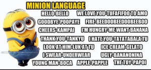 Minion language... Lol cutest language EVER! Minions Funnies, Minions ...