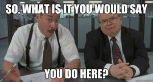 Office space - so what is it you would say you do here