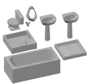 Bathrooms and pipe fittings / Bathrooms