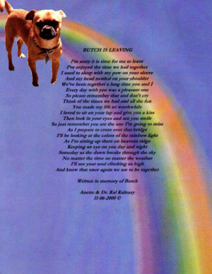 Butchie we will always love you!