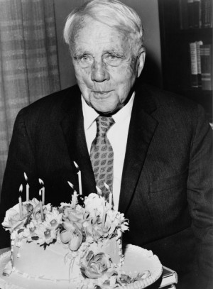 ... and threw me over his head.” Robert Frost, born on this day in 1874