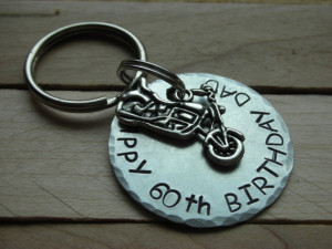 Harley Davidson Motorcycle Keychain-- Fathers Day Gift-Father Birthday ...