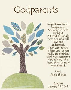 ... gift - Personalized gift for Godmother and Godfather - Gift from
