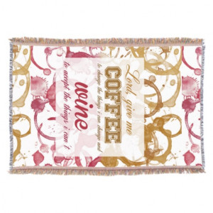 Coffee and Wine Quote blanket Throw Blanket