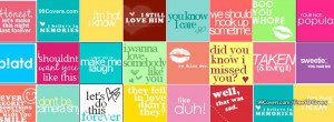 Colorful Quotes Collage Facebook Covers