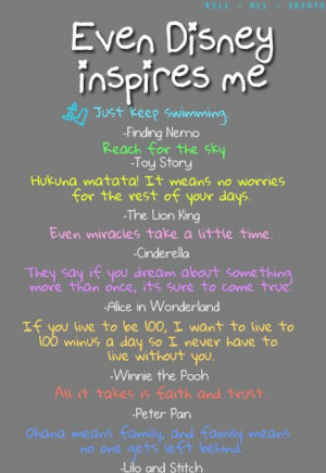 Inspirational Disney movie quotes