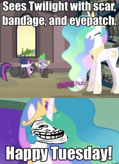 Princess Celestia, always concerned for her students More
