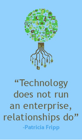 ... does not run an enterprise. Relationships do. -Patricia Fripp