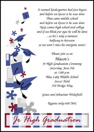 Caps Galore Jr High School Graduation Announcements Invitations Cards