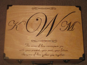Wood Burned Memory Box with Monogram & Quote Large by NMCdesign, $85 ...