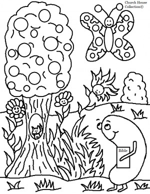 Coloring Page For Kids Sunday School Church House Collection