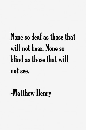 Return To All Matthew Henry Quotes