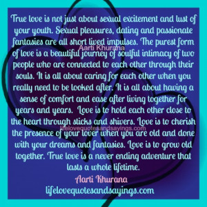 love is not just about sexual excitement and lust of your youth sexual ...