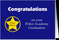 Police Academy Graduation Card -- Navy Blue with Badge card - Product ...