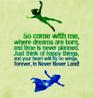 quote to put it in a childs room, along with that awesome peter pan ...