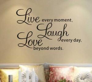 Live laugh love Wall Quotes decals Removable stickers decor Vinyl home ...
