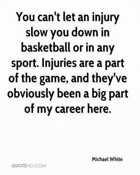 let an injury slow you down in basketball or in any sport. Injuries ...