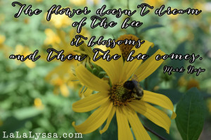 MarkNepo Bee Quote Flower Quote Bloom LalalyssaBlog