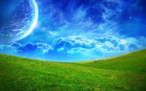 blue sky green grass top wide wallpapers in high definition