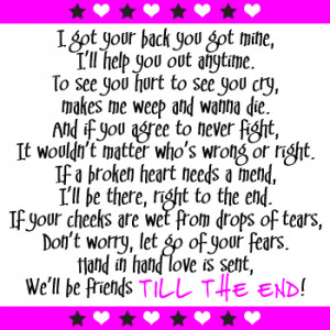 ... Graphics > Friendship Quotes > well be friends till the end Graphic