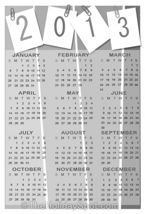 Calendars Black And White