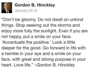 Quote from President Gordon B. Hinckley: 