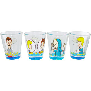 Beavis and Butthead Quotes Clear Shot Glass Set